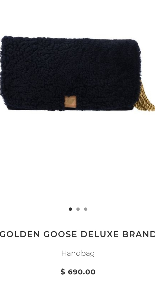 Golden goose deluxe shearling oversized clutch
